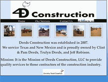 Tablet Screenshot of deedsconstruction.com